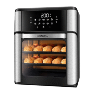 Fritadeira Air Fryer Forno Oven 12L, Mondial, Preto/Inox, 2000W, 220V - AFON-12L-BI