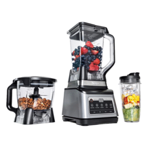 NINJA LIQUIDIFICADOR 1200 W, 5 Funções para Smoothies, Picar, Massa e Mais com Auto IQ, Jarra 2,2L, Jarra de Processador de 2L e 1 Copo para Levar, Preto